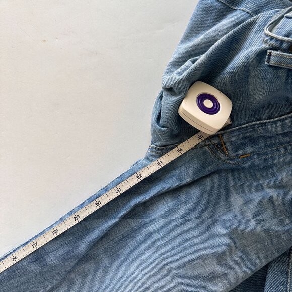 Hudson Womens Flared Jeans Size 27 Made In USA Medium Wash Denim Distressed - Picture 12 of 12